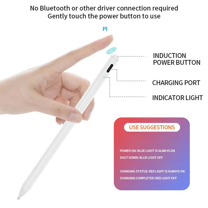 5Gen. Magnetic Absorption Pencil for iPad Tablet Anti-False Touch Active Capacitive Pen - 7