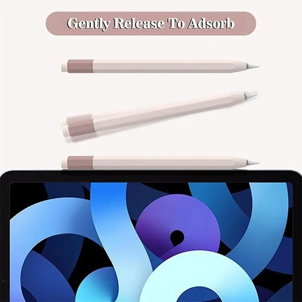 For Apple Pencil (USB-C) Anti-skid Silicone Protective Sleeve Capacitive Stylus Pen Anti-drop Cover - Deep Pink - 3