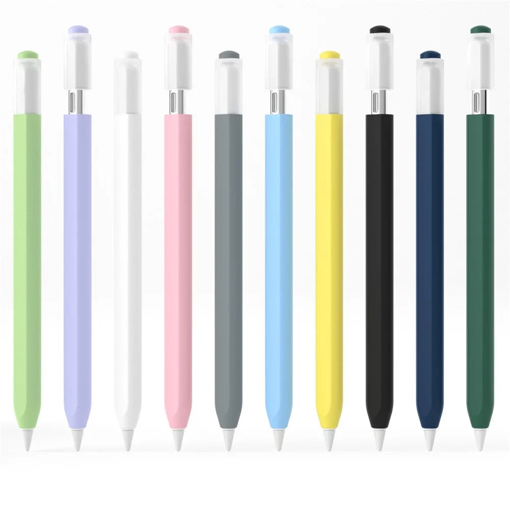 For Apple Pencil (USB-C) Stylish Silicone Sleeve Stylus Pen Protective Cover - Sky Blue - 3