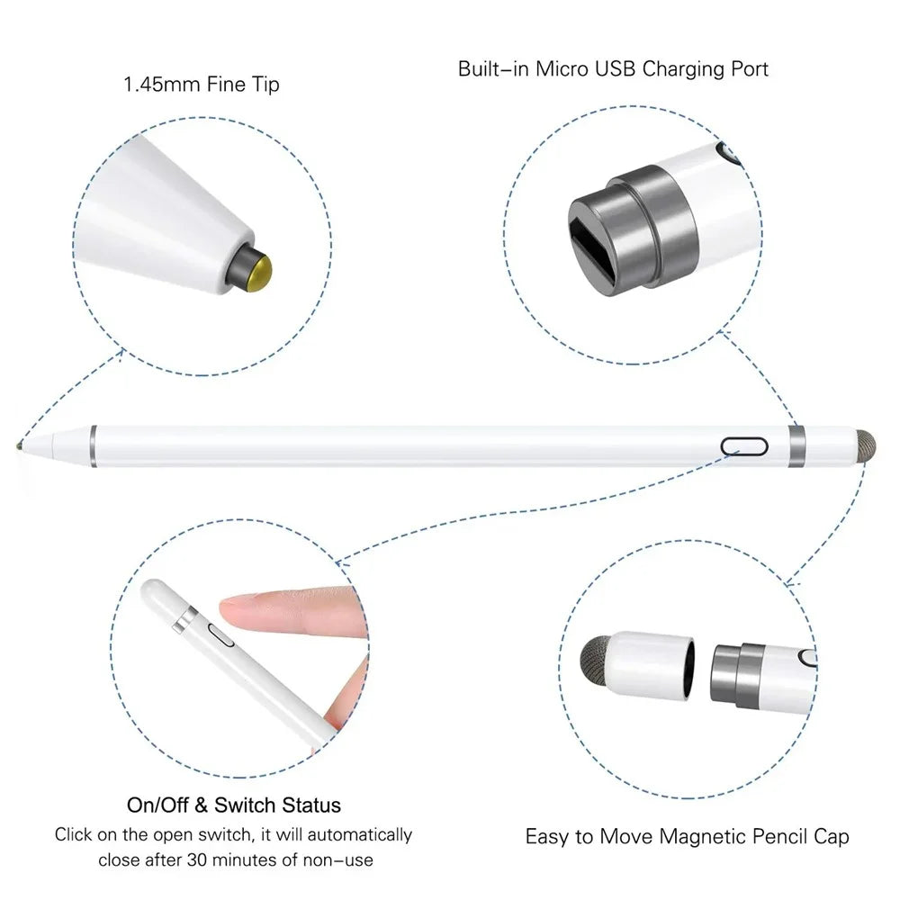 Lightweight Active Capacitive Stylus Pen for Cell Phone, Tablet Writing Drawing Pencil - 2