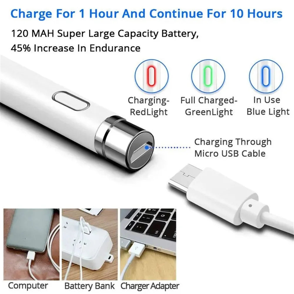 Lightweight Active Capacitive Stylus Pen for Cell Phone, Tablet Writing Drawing Pencil - 7