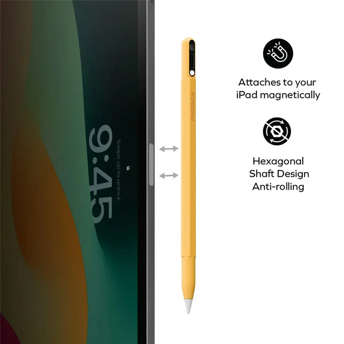 MOMAX Mag Link Pop Tablet Stylus Pen Type-C Charging Port Palm Rejection Capacitive Pen - Titanium Grey - 3