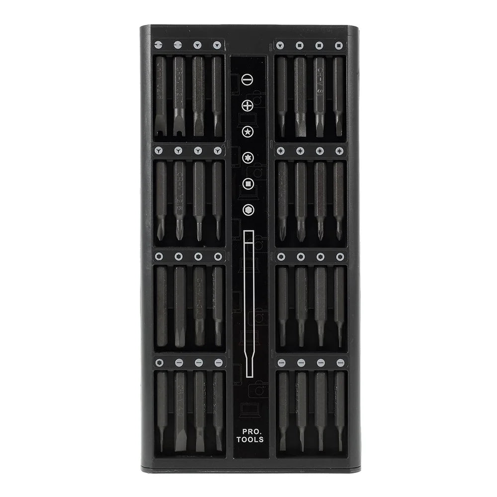 63-in-1 Magnetic Precision Screwdriver Repair Tool Kit Bits Set - Black - 7