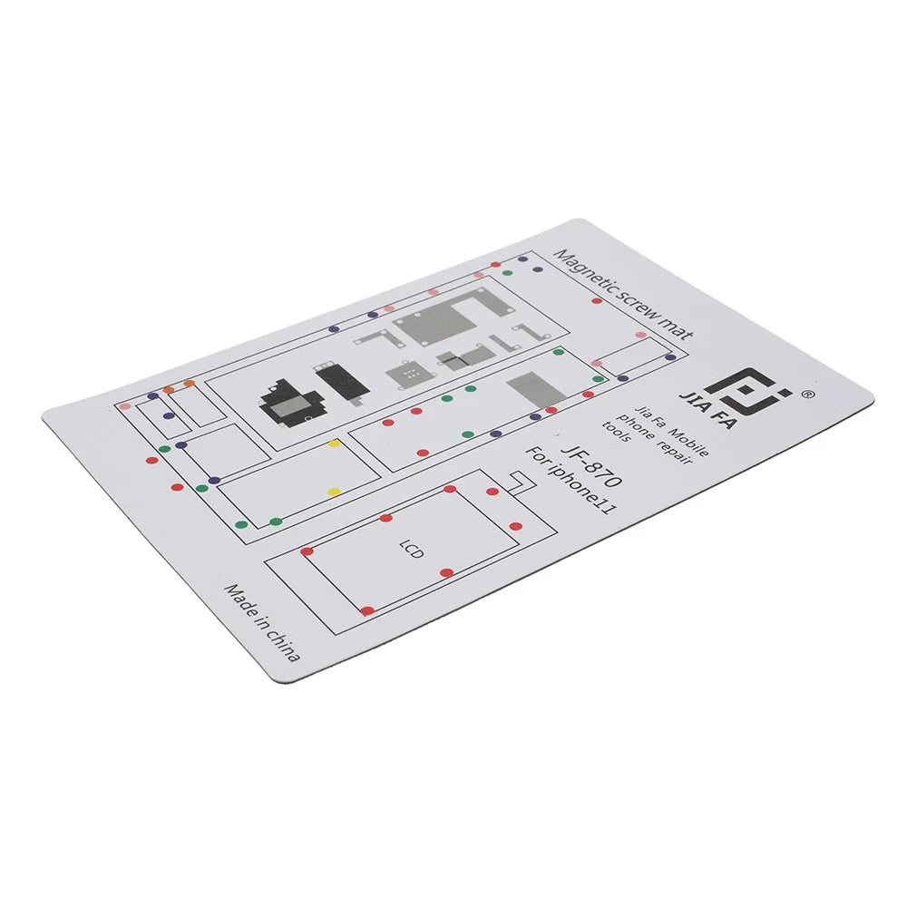 JF-870 Magnetic Screw Mat Screw Work Pad for iPhone 11 - 3