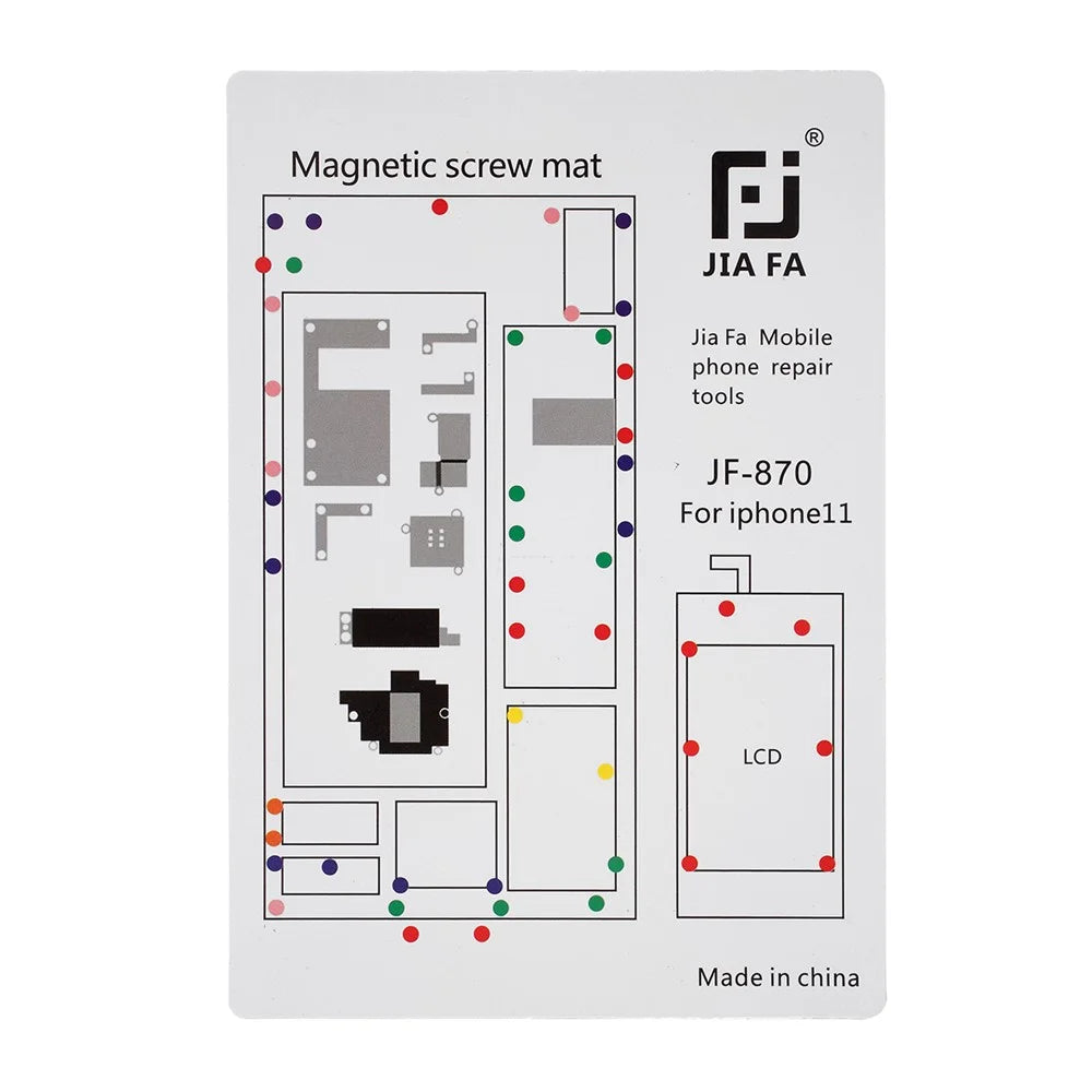 JF-870 Screw Organizer Pad Magnetic Screw Mat for iPhone XS - 3