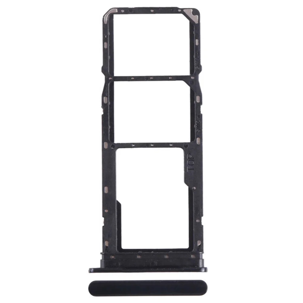 For Samsung Galaxy A05 4G A055 OEM Dual SIM Card + SD Card Tray Holder Replacement Part (Without Logo) - Black - 1