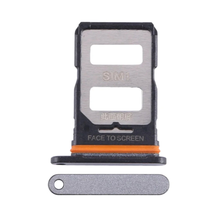 For Xiaomi Civi 3 5G SIM Card Tray Holder Replacement Part (Without Logo) - Black - 1