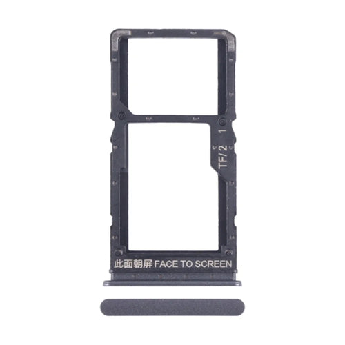 For Xiaomi Poco X5 5G / Redmi Note 12 5G (Global) SIM Card + TF Card Tray Holder Replacement Part (Without Logo) - Black - 1