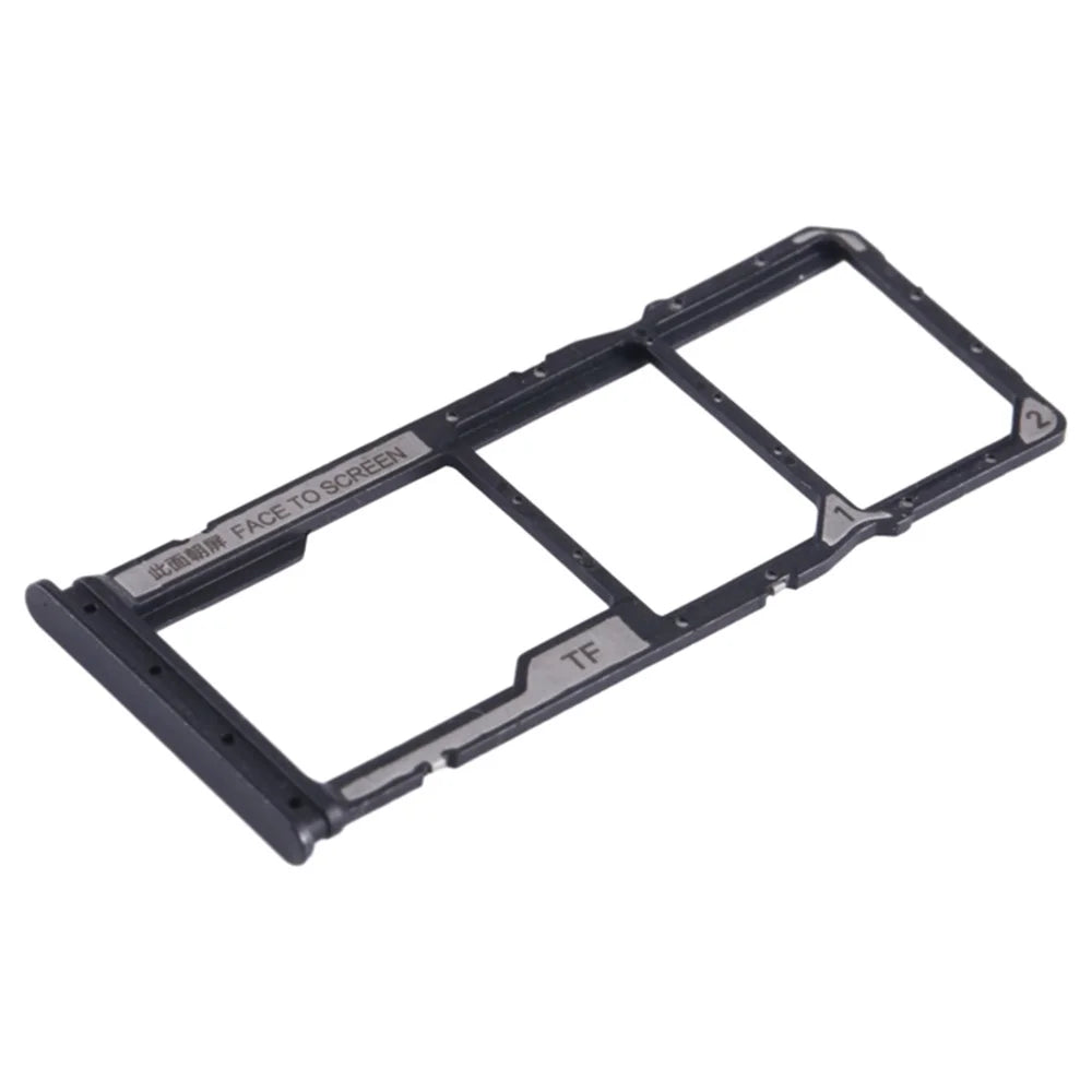 For Xiaomi Redmi 13C 5G / 4G / 13R 5G / Poco C65 4G Dual SIM Card + TF Card Tray Holder Replacement Part (Without Logo) - Black - 2