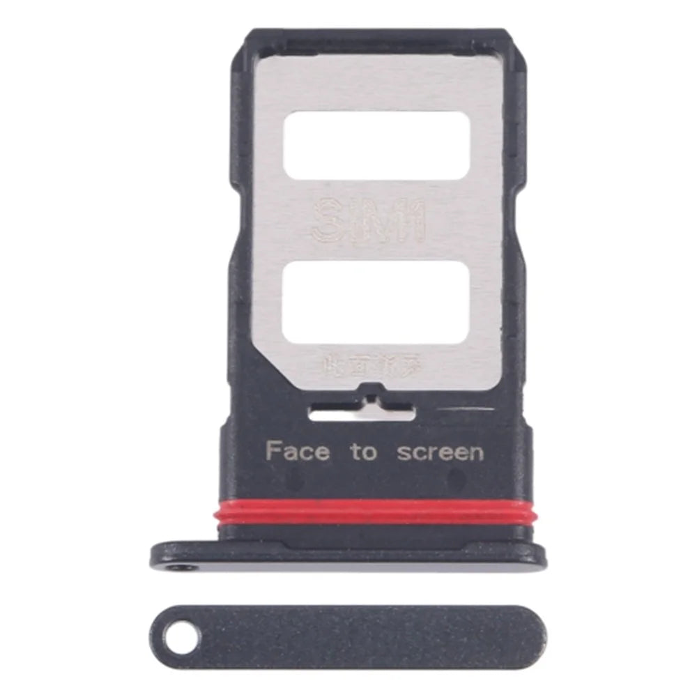 For Xiaomi Redmi K70E 5G / Poco X6 Pro 5G Dual SIM Card Tray Holder Replacement Part (Without Logo) - Black - 1