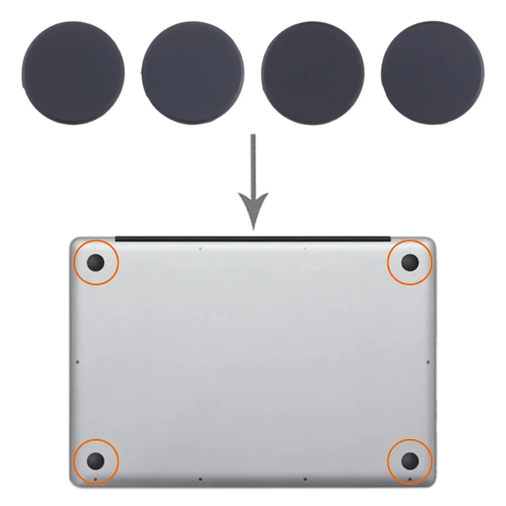 4Pcs OEM Laptop Feet for MacBook Air 13 inch (2022) A2681 / Pro 16 inch (2021) A2485 / 14 inch (2021) A2442 / A2941 A2991 A2992 (Without Logo) - 4