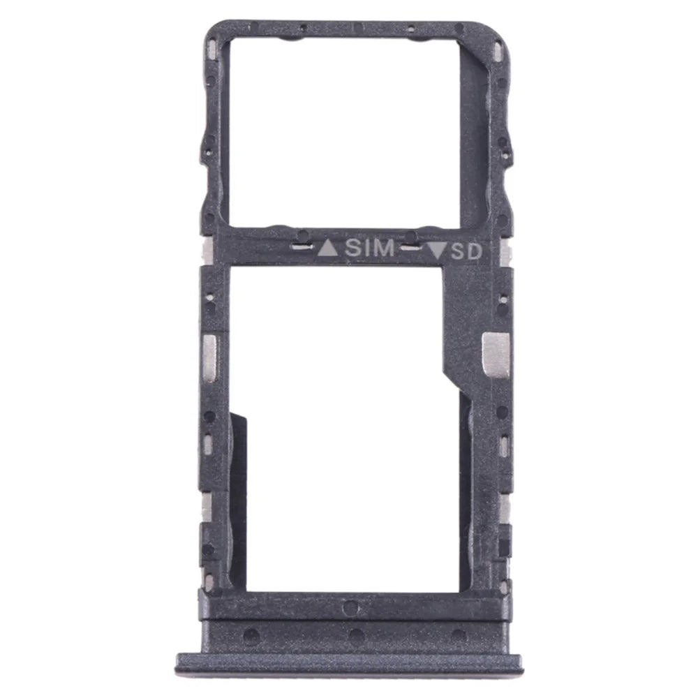 For TCL 40 SE OEM SIM Card + SD Card Tray Holder Replacement Part (Without Logo) - Dark Grey - 2