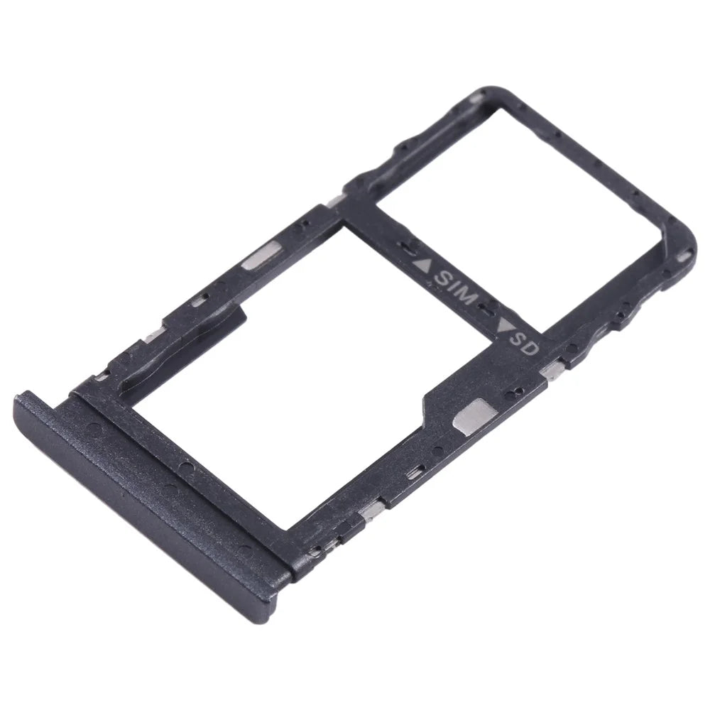 For TCL 40 SE OEM SIM Card + SD Card Tray Holder Replacement Part (Without Logo) - Dark Grey - 3