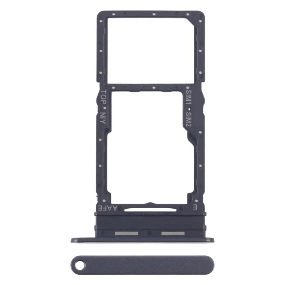 For Samsung Galaxy A16 4G A165 OEM Dual SIM Card + SD Card Tray Holder Replacement Part (Without Logo) - Black - 1