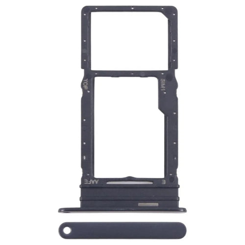 For Samsung Galaxy A16 4G A165 OEM SIM Card + SD Card Tray Holder Replacement Part (Without Logo) - Black - 1