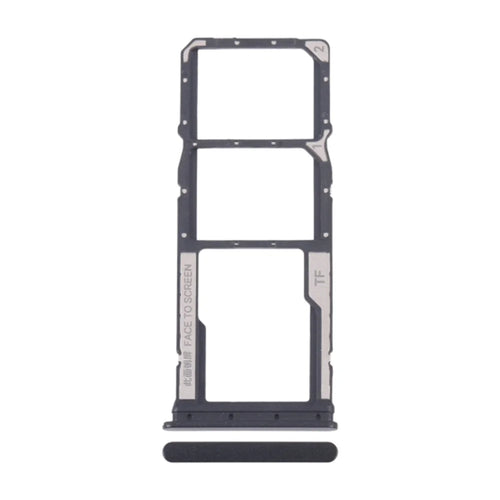 For Xiaomi Poco M6 5G Dual SIM Card + TF Card Tray Holder Replacement Part (Without Logo) - Black - 1