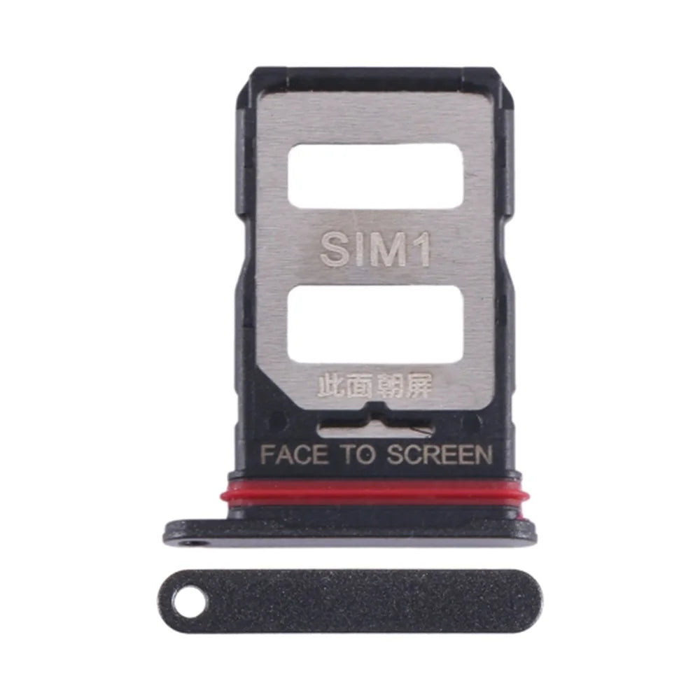 For Xiaomi Redmi K60 Ultra Dual SIM Card Tray Holder Replacement Part (Without Logo) - Black - 1