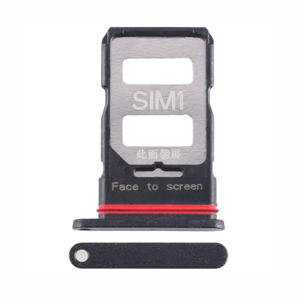 For Xiaomi Poco F5 Pro 5G Dual SIM Card Tray Holder Replacement Part (Without Logo) - Black - 1