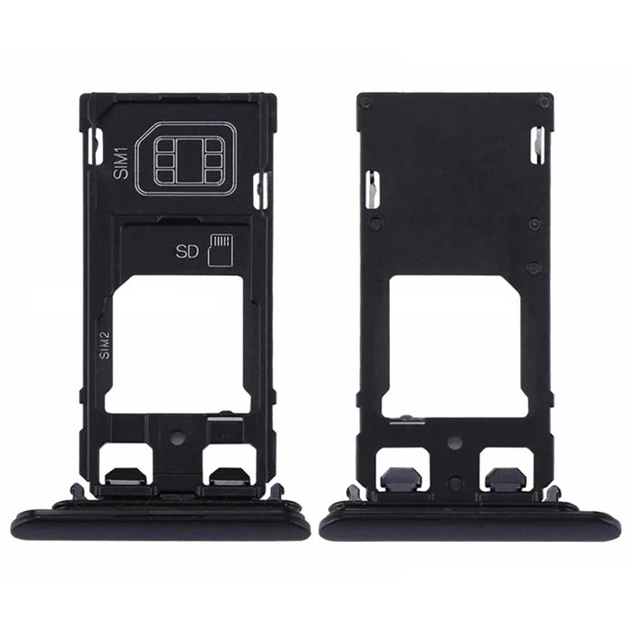 For Sony Xperia XZs OEM Dual SIM Card Tray Holder Replacement Part (Without Logo) - Black - 1