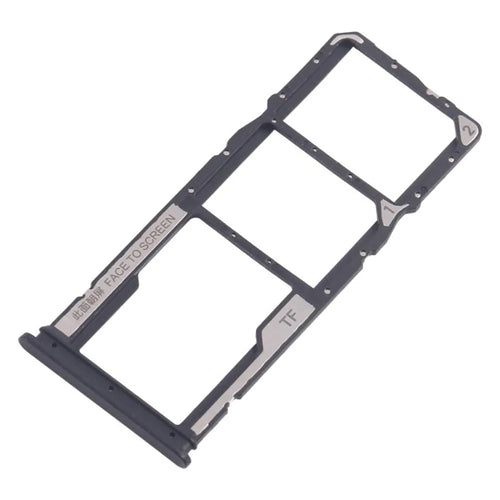 For Xiaomi Poco M6 Pro 4G Dual SIM Card + TF Card Tray Holder Replacement Part (Without Logo) - Black - 1