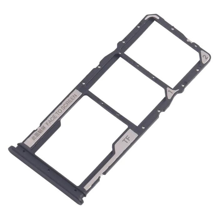 For Xiaomi Poco M6 Pro 4G Dual SIM Card + TF Card Tray Holder Replacement Part (Without Logo) - Black - 1