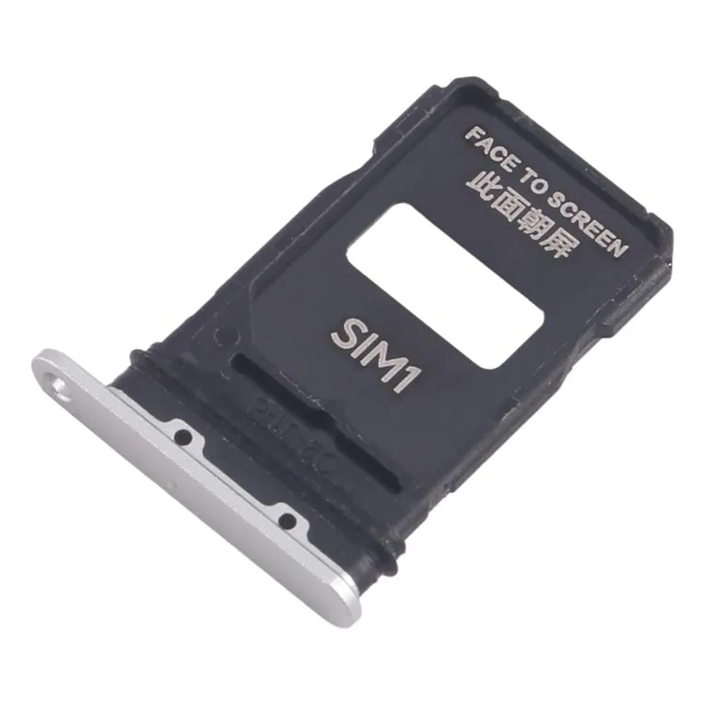 For Xiaomi 15 Pro SIM Card Tray Holder Replacement Part (without Logo) - White - 1
