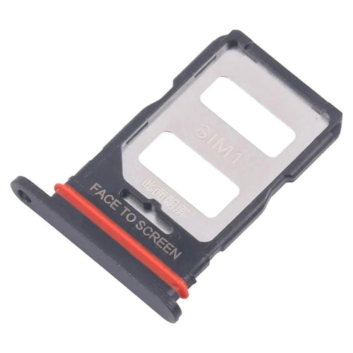 For Xiaomi 14T Dual SIM Card Tray Holder Replacement Part (Without Logo) - Black - 1