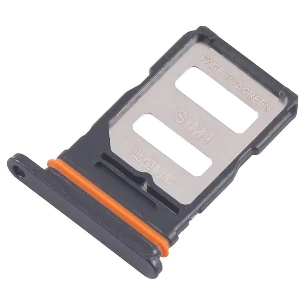 For Xiaomi Poco X7 Pro 5G Dual SIM Card Tray Holder Replacement Part (Without Logo) - Black - 1