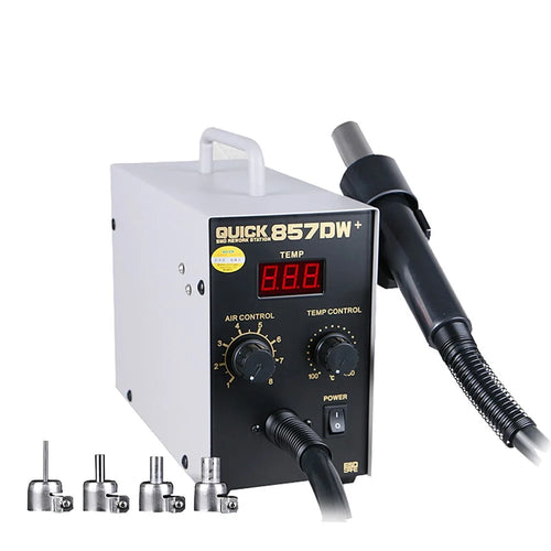 QUICK 857DW+ Adjustable Hot Air Gun Station 580W SMD Rework Station - AC 110V - 1