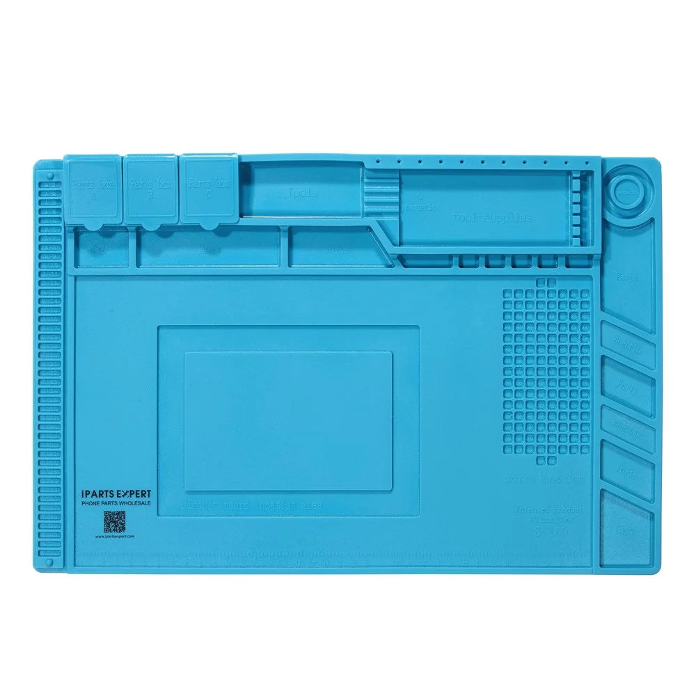 IPARTSEXPERT Silicone Maintenance Pad + Screwdriver Repair Tool Set with Straps, Tweezer & Scraper - 2