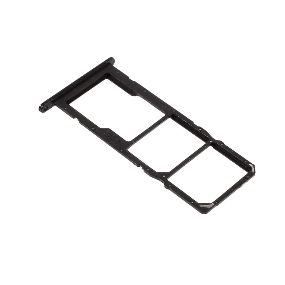 For Huawei P smart 2021 / Honor 10X Lite OEM Dual SIM Card + TF Card Tray Holder Replacement (without Logo) - Black - 4