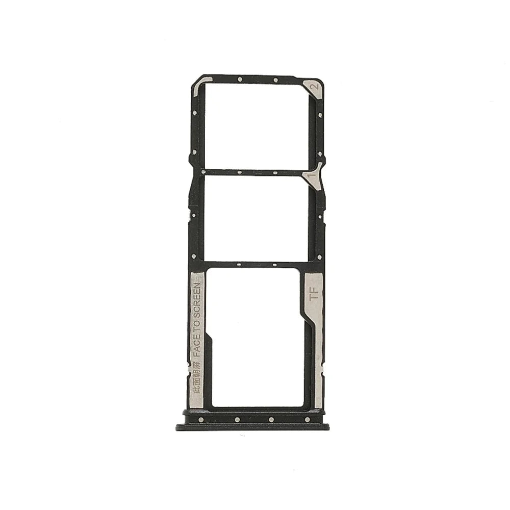 For Xiaomi Redmi 9C M2006C3MG, M2006C3MT OEM Dual SIM Card + TF Card Tray Holder Replacement (without Logo) - Black - 1