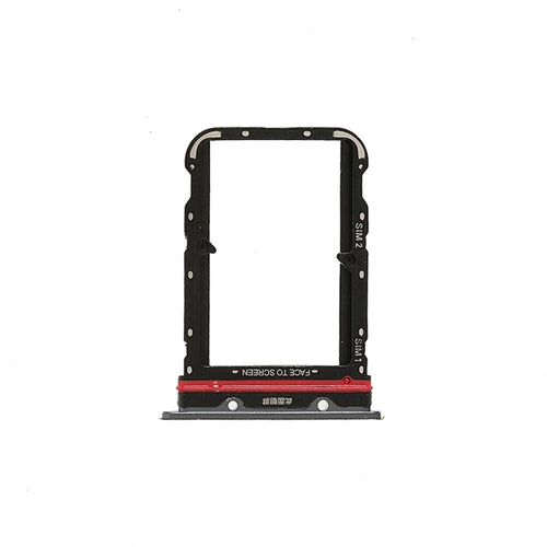 OEM Dual SIM Card Tray Holder Replace Part for Xiaomi Mi Note 10 Lite (M2002F4LG/M1910F4G) - Black - 1