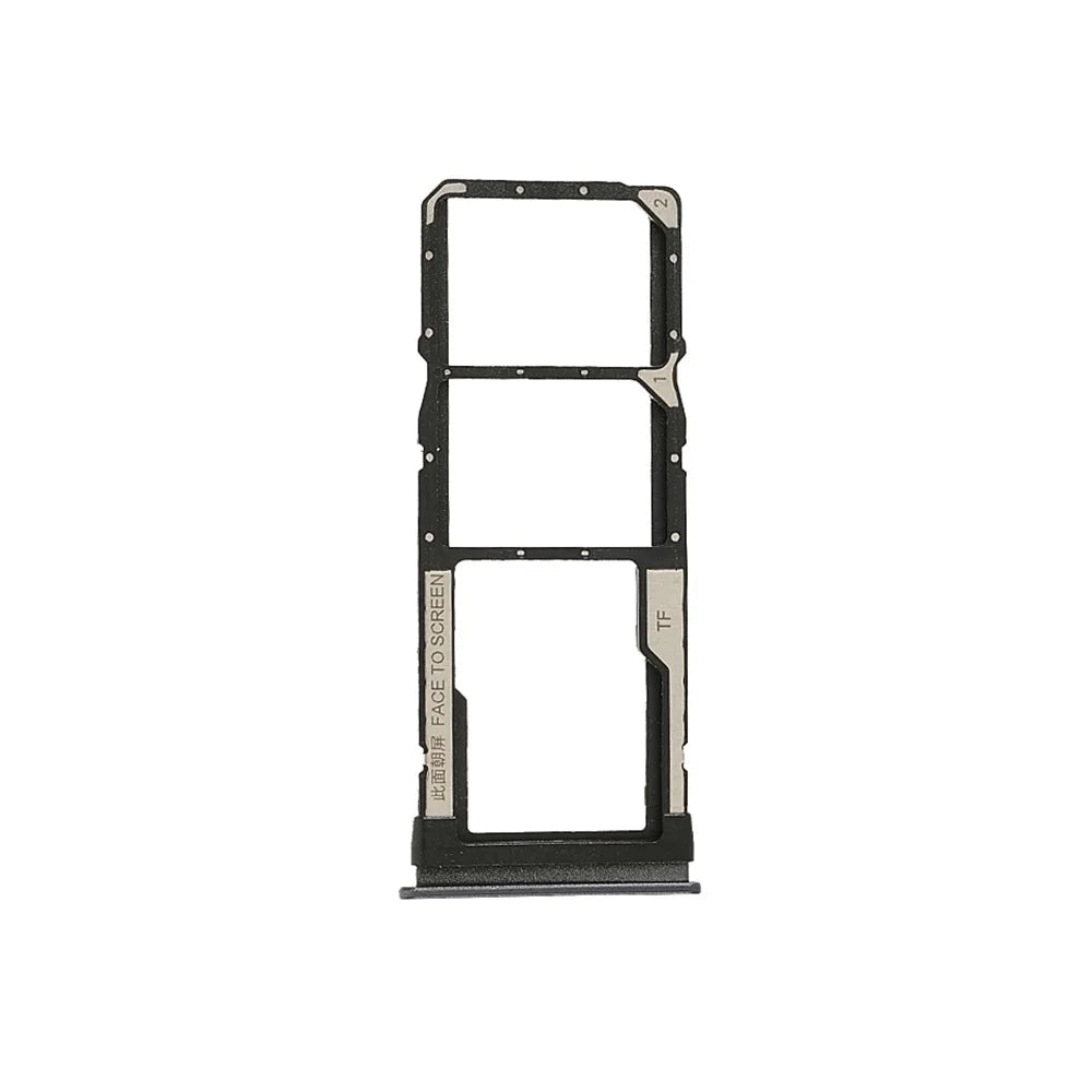 OEM Dual SIM + TF Card Tray Holder Replacement for Xiaomi Redmi Note 9T 5G (M2007J22G, J22) - Black - 1