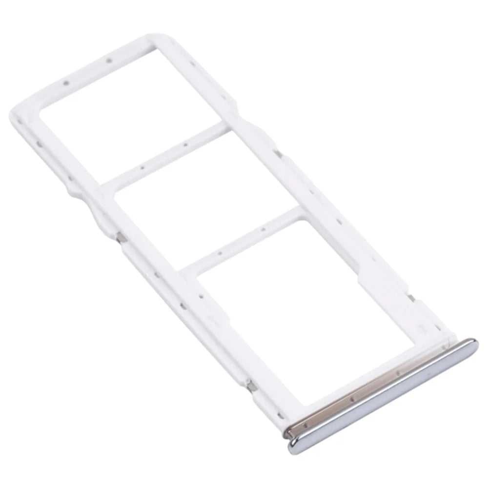 OEM Dual SIM Card + TF Card Tray Holder Replacement (without Logo) for Xiaomi Redmi Note 10 4G M2101K7AI/M2101K7AG - Silver - 2