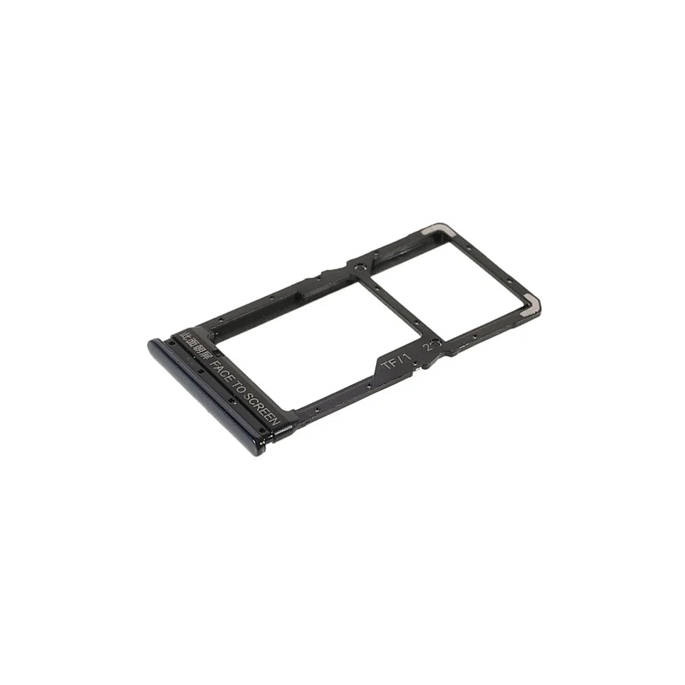 OEM Single SIM + TF Card Tray Holder Repair Part (without Logo) for Xiaomi Poco X3 (MZB07Z0IN/MZB07Z1IN/MZB07Z2IN/MZB07Z3IN/MZB07Z4IN/MZB9965IN/M2007J20CI) - Black - 3