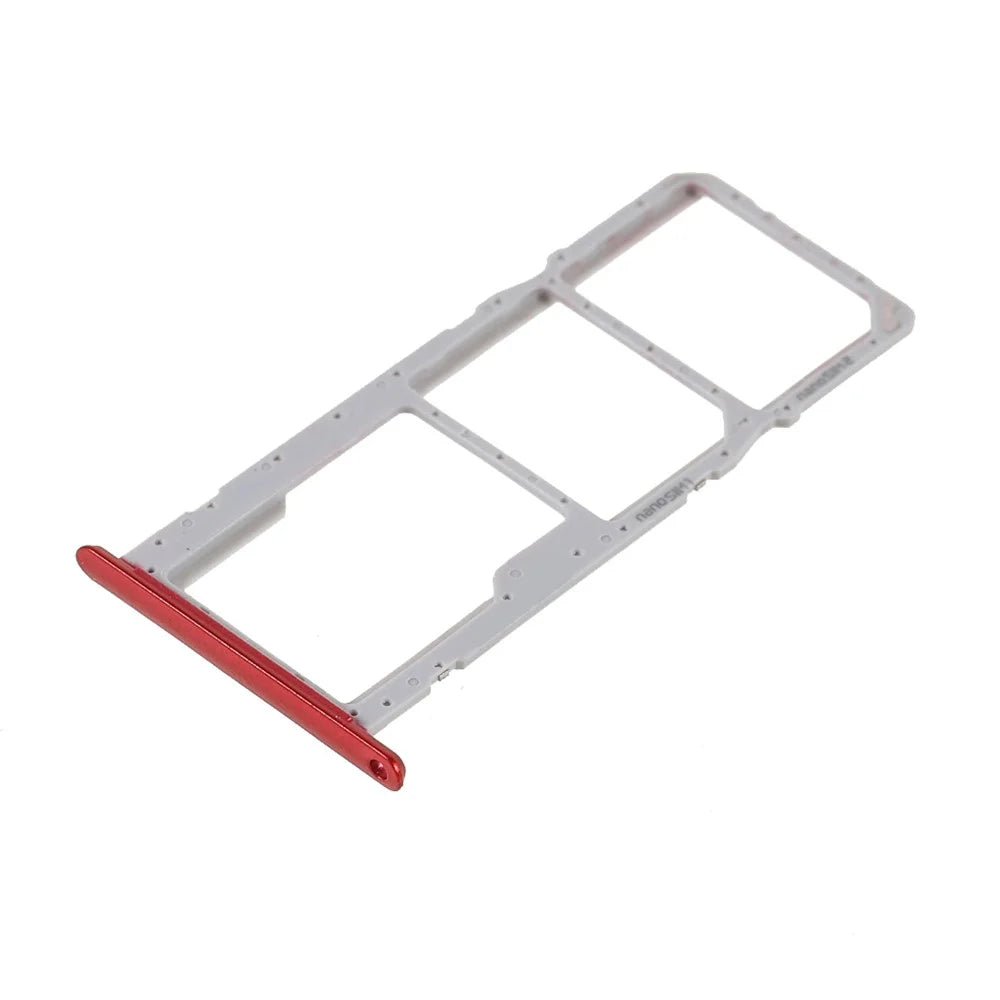OEM Dual SIM + TF Card Tray Holder Replacement (without Logo) for LG K22 - Red - 2