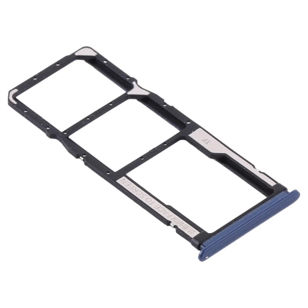 Dual SIM + TF Card Tray Holder Replacement (without Logo) for Xiaomi Redmi Note 9 (MTK Helio G85)/10X 4G - Blue - 1