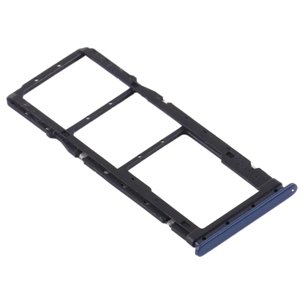 Dual SIM + TF Card Tray Holder Replacement (without Logo) for Xiaomi Redmi Note 9 (MTK Helio G85)/10X 4G - Blue - 2