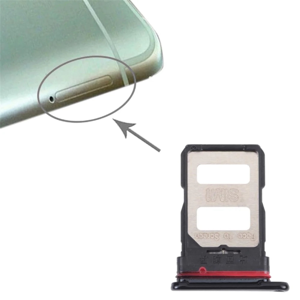 Dual SIM Card Tray Holder Replacement (without Logo) for Xiaomi Redmi K40 Pro/Redmi K40 - Black - 3