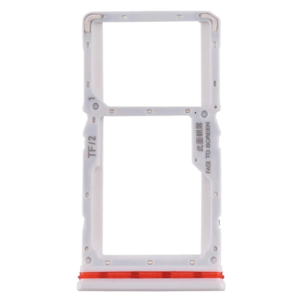 Single SIM + TF Card Tray Holder Replacement (without Logo) for Xiaomi Redmi K30 4G - White - 4