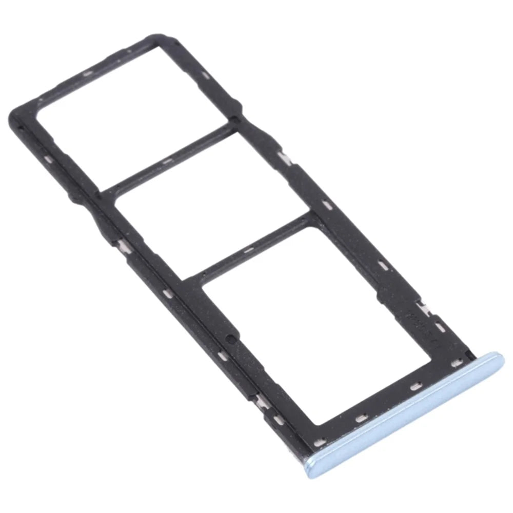 For OPPO A15 CPH2185 Dual SIM Cards + TF Card Tray Holder Replacement (without Logo) - Blue - 3