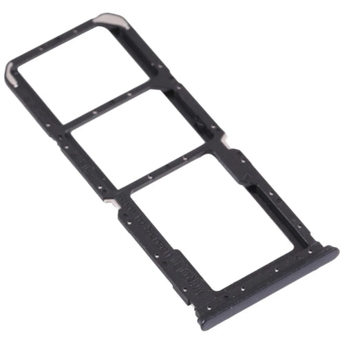 For Oppo A16 CPH2269/A16s CPH2271 Dual SIM Cards + Single TF Card Tray Holder Replacement (without Logo) - Black - 1