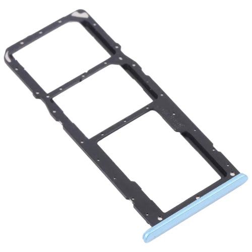 For Realme C20 RMX3063 / C20A RMX3061 Dual SIM Cards + Single TF Card Tray Holder Replacement (without Logo) - Blue - 1