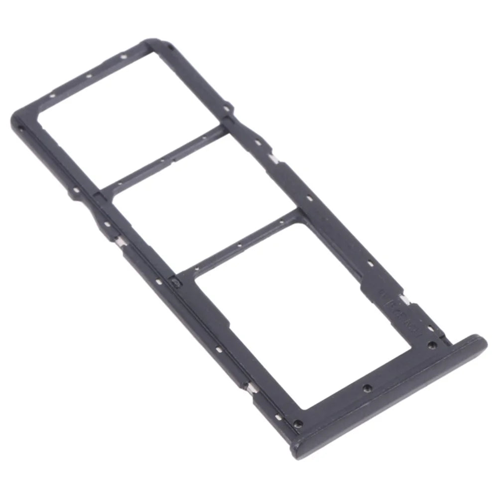 For Realme C21 RMX3201 / C21Y RMX3261 Dual SIM Cards + Single TF Card Tray Holder Replacement (without Logo) - Black - 2