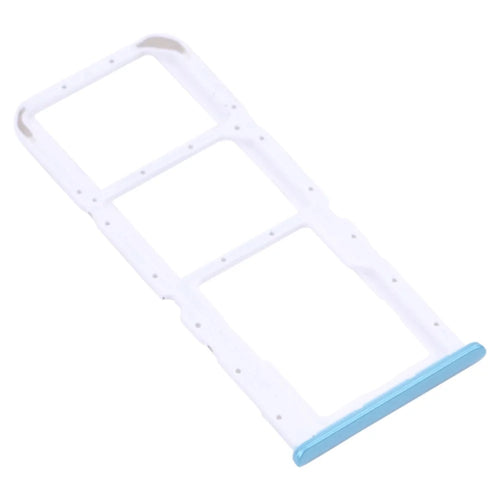 For Realme 7i (Asia) RMX2103 Dual SIM Cards + Single TF Card Tray Holder Replacement (without Logo) - Blue - 1