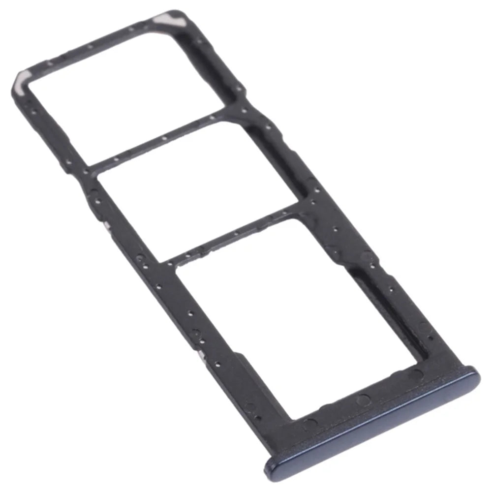 For Samsung Galaxy M12 M127 SM-M127F/DSN OEM SIM Card + TF Card Tray Holder Replacement (without Logo) - Black - 1