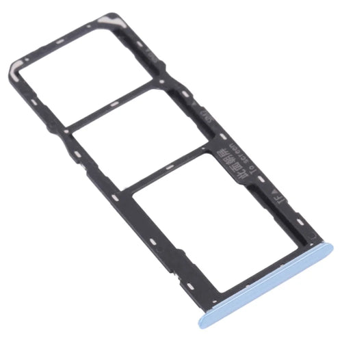 For Realme C12 RMX2189 Dual SIM Cards + Single TF Card Tray Holder Replacement (without Logo) - Blue - 1