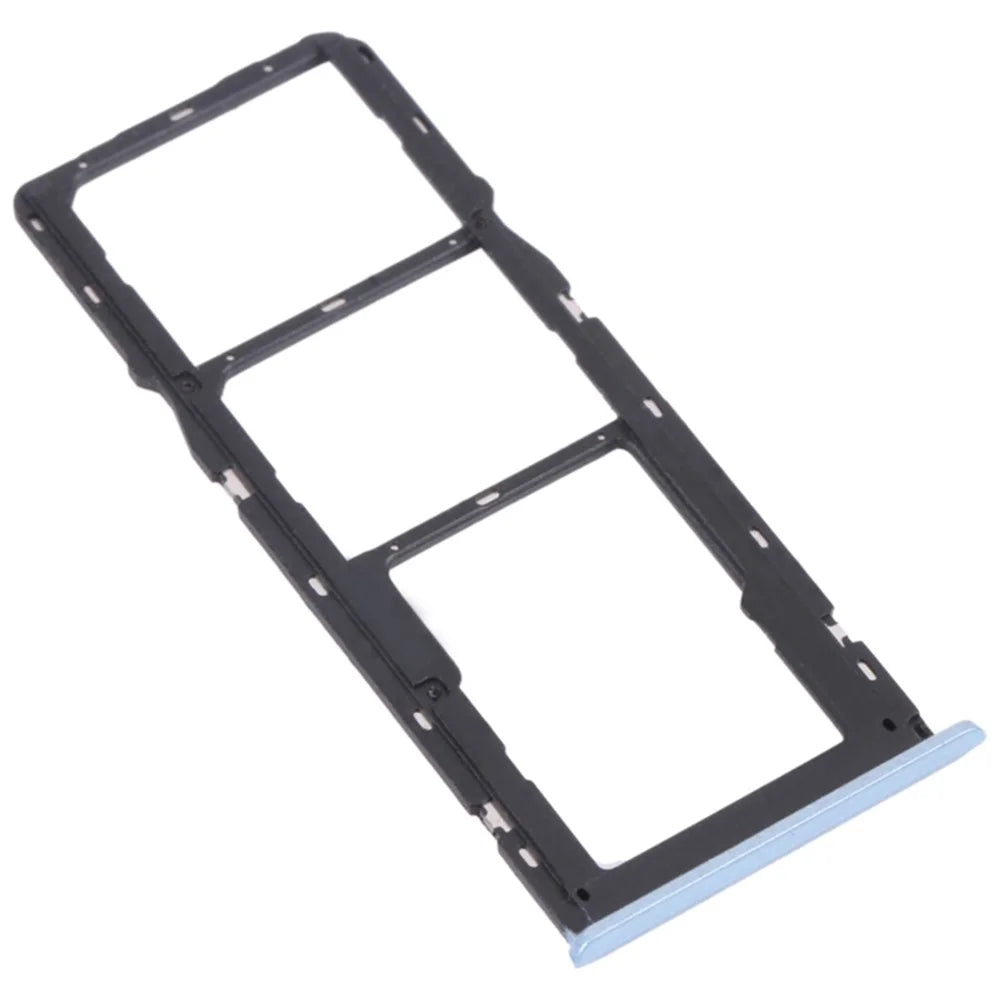 For Realme C12 RMX2189 Dual SIM Cards + Single TF Card Tray Holder Replacement (without Logo) - Blue - 2