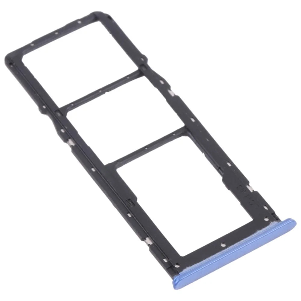 For Realme 7 5G RMX2111 Dual SIM Cards + Single TF Card Tray Holder Replacement (without Logo) - Blue - 2